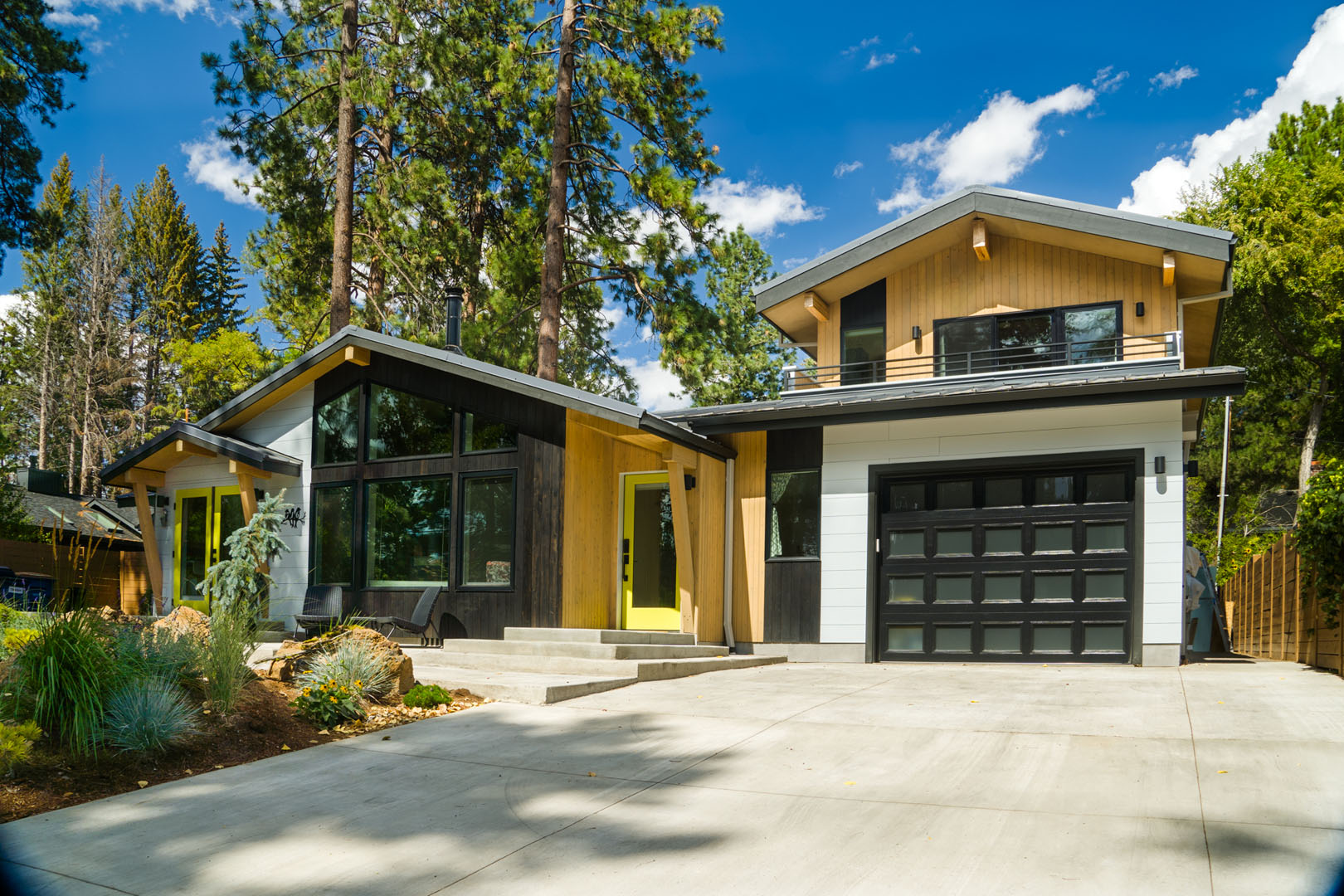 Exterior of energy efficient home design and remodel