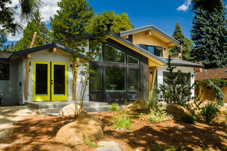 Exterior of energy efficient home design and remodel by Full Circle Design