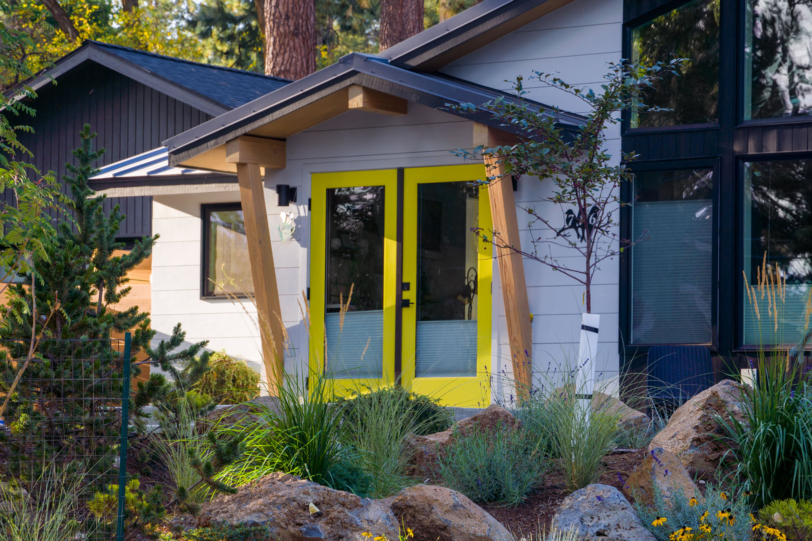 Exterior of energy efficient home design and remodel