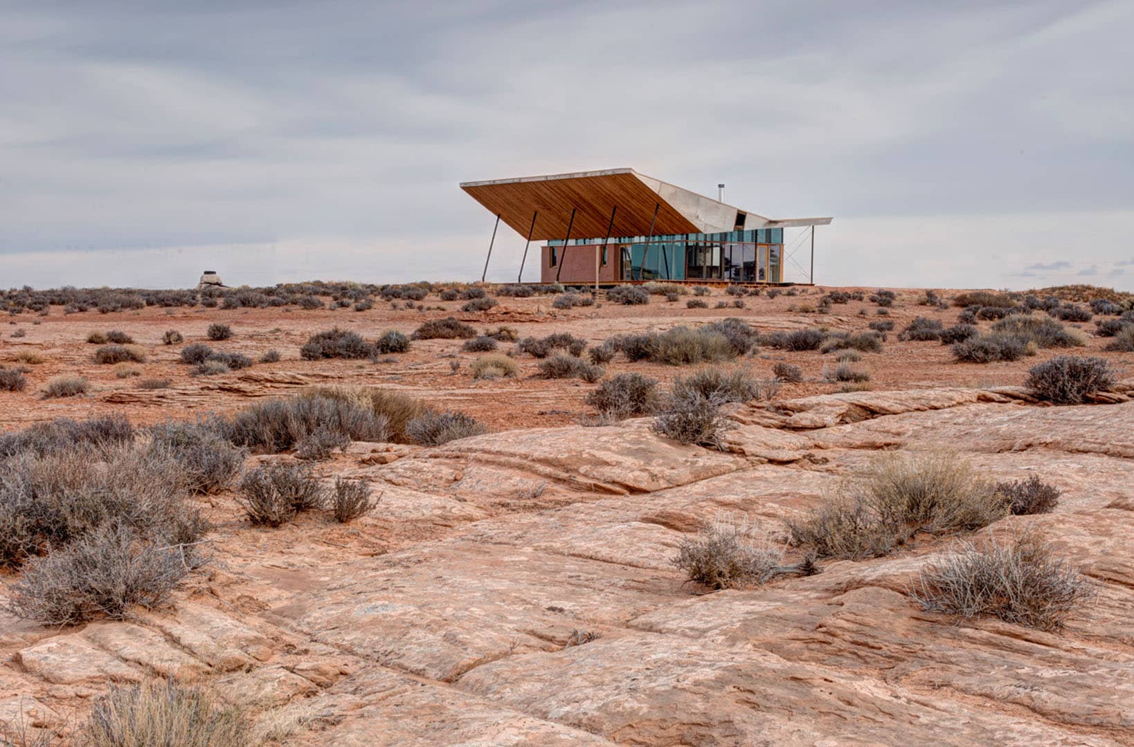 Exterior desert shot of building project