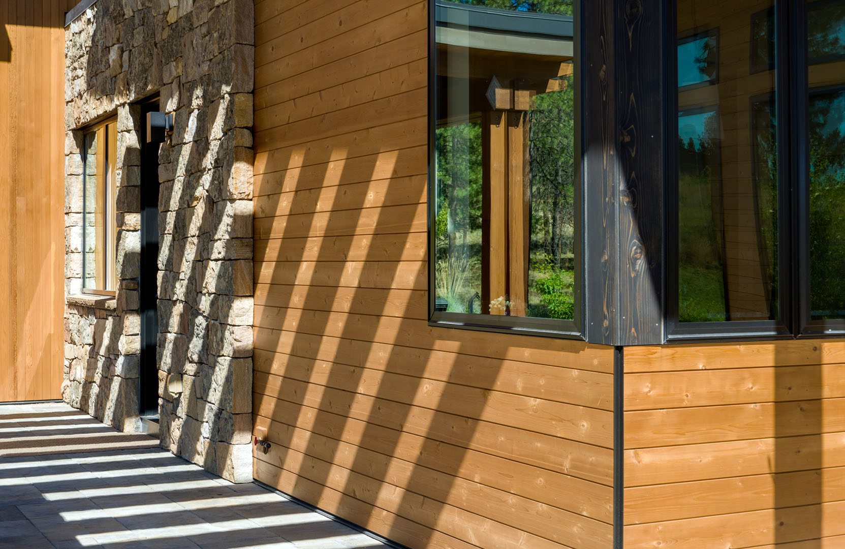 Exterior of a energy efficient home designed in Bend, Oregon