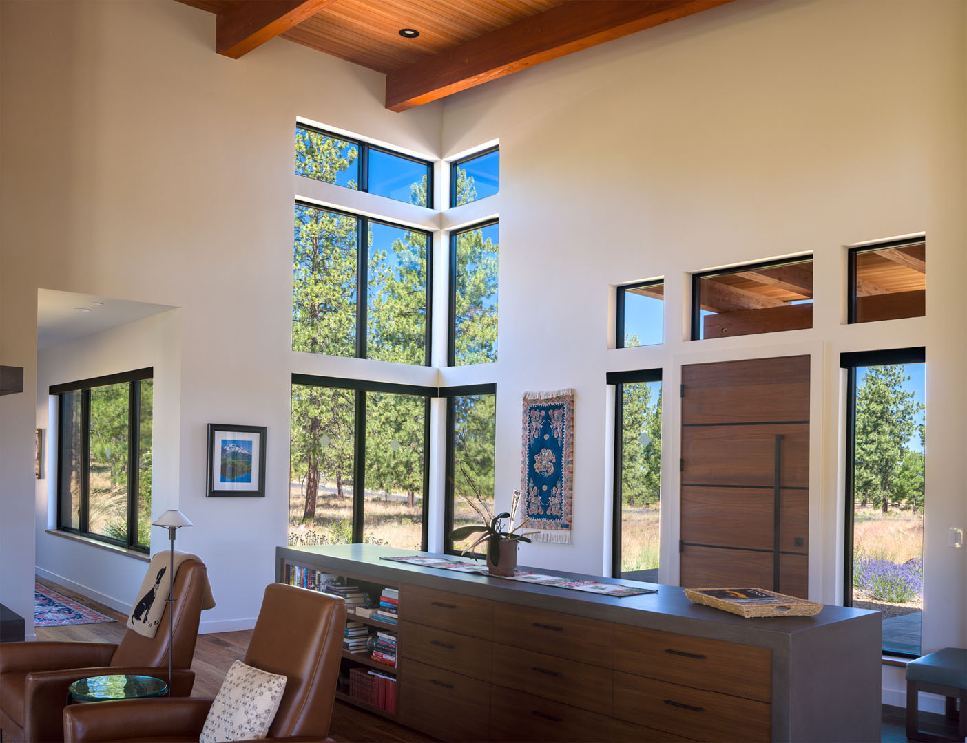 Interior of a energy efficient residential home designed in Bend, Oregon