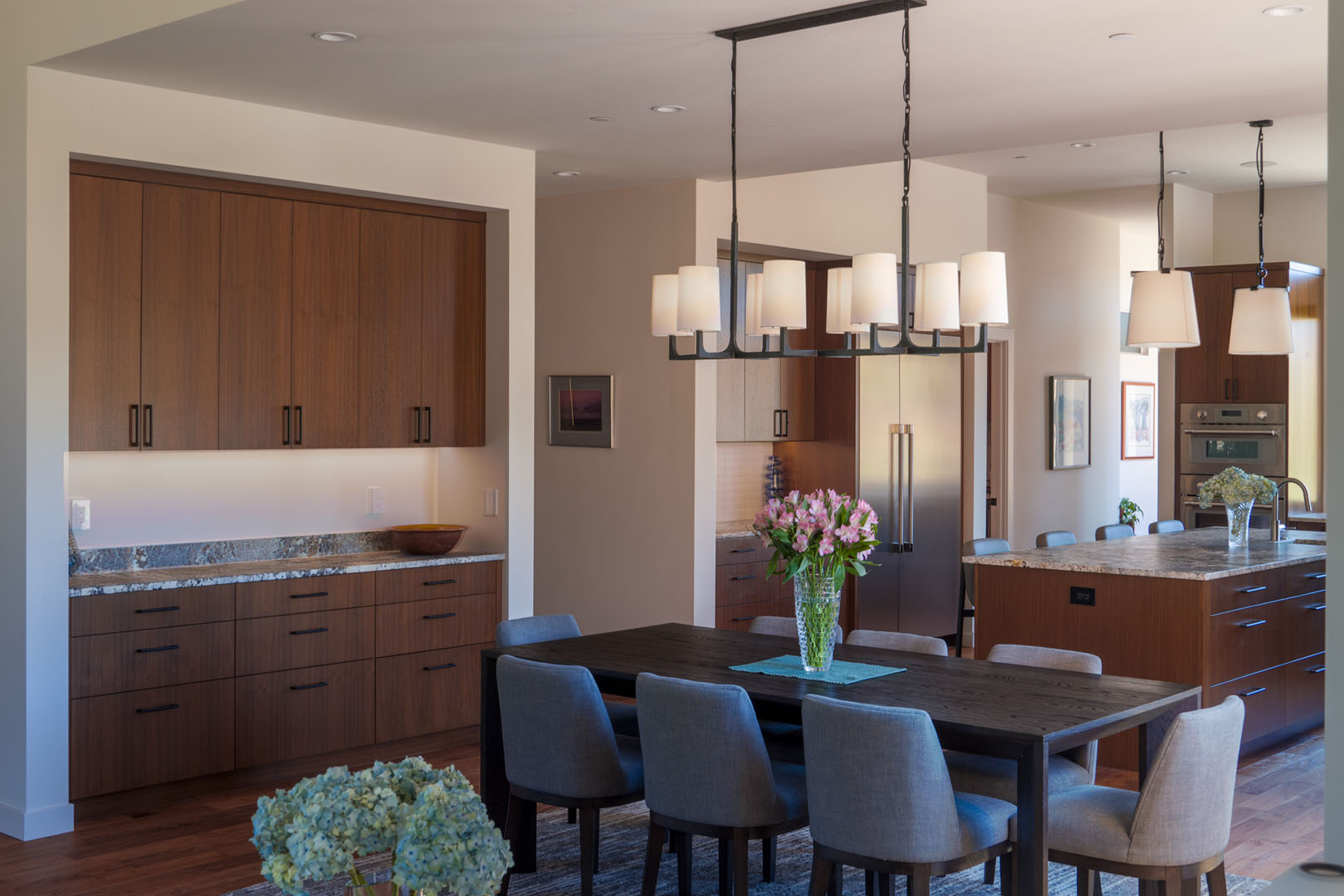 Interior of a energy efficient residential home designed in Bend, Oregon