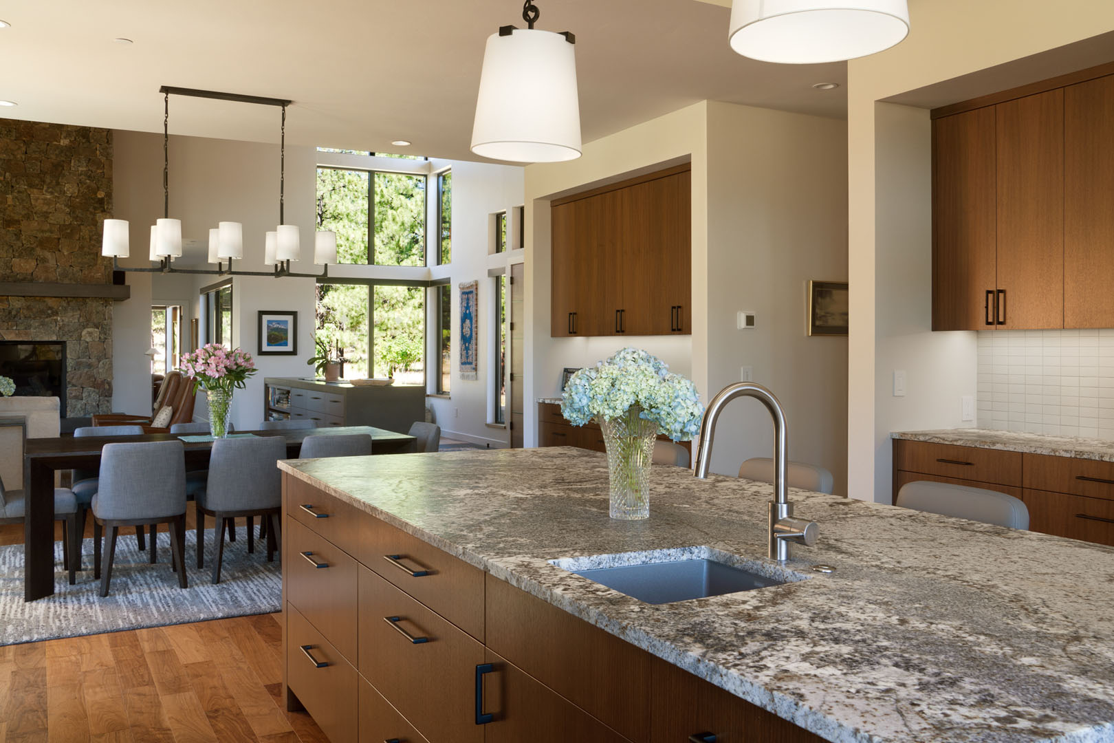 Interior of a energy efficient residential home designed in Bend, Oregon