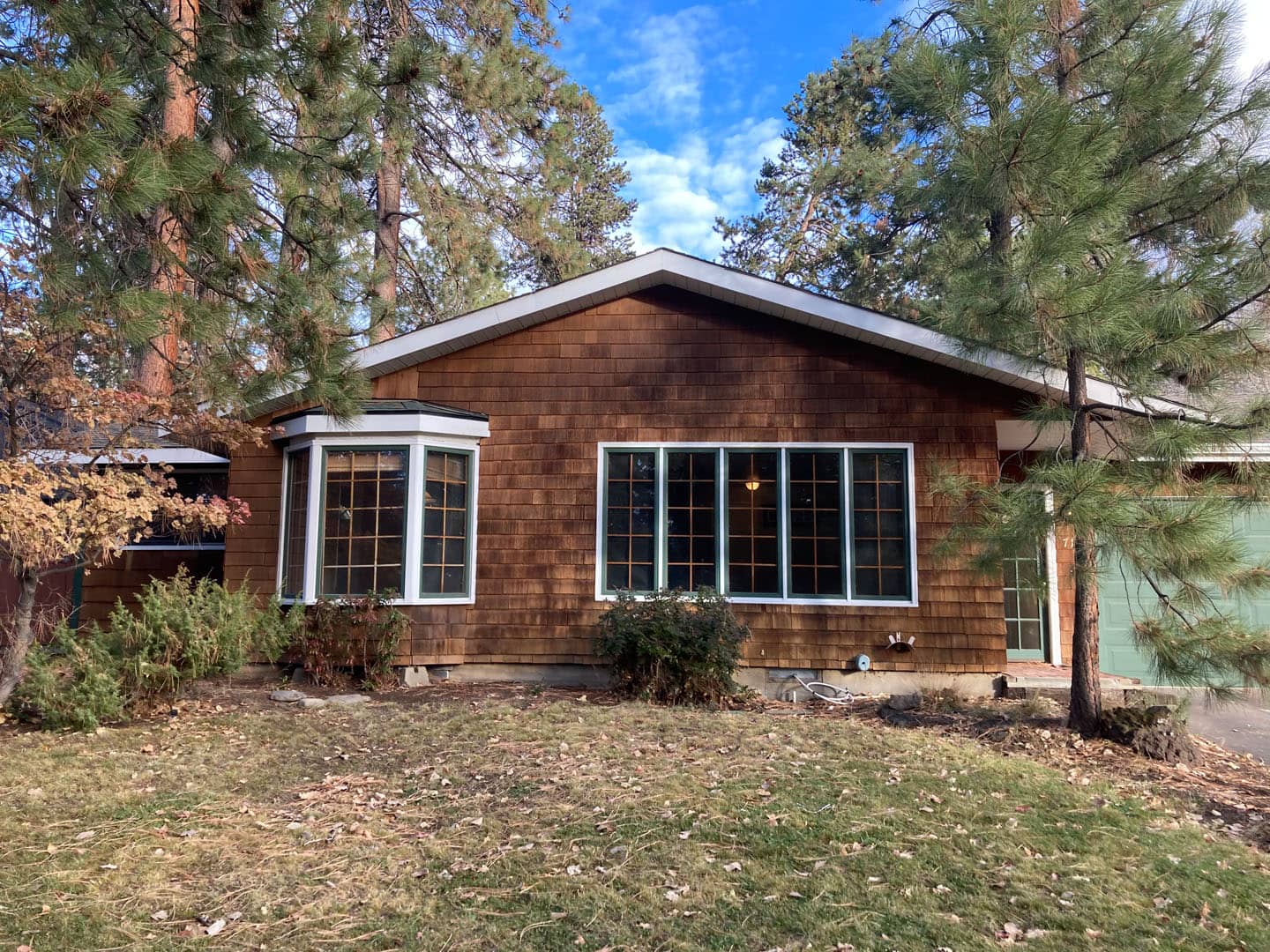 Front of newly remodeled and upgraded home in Deschutes County.