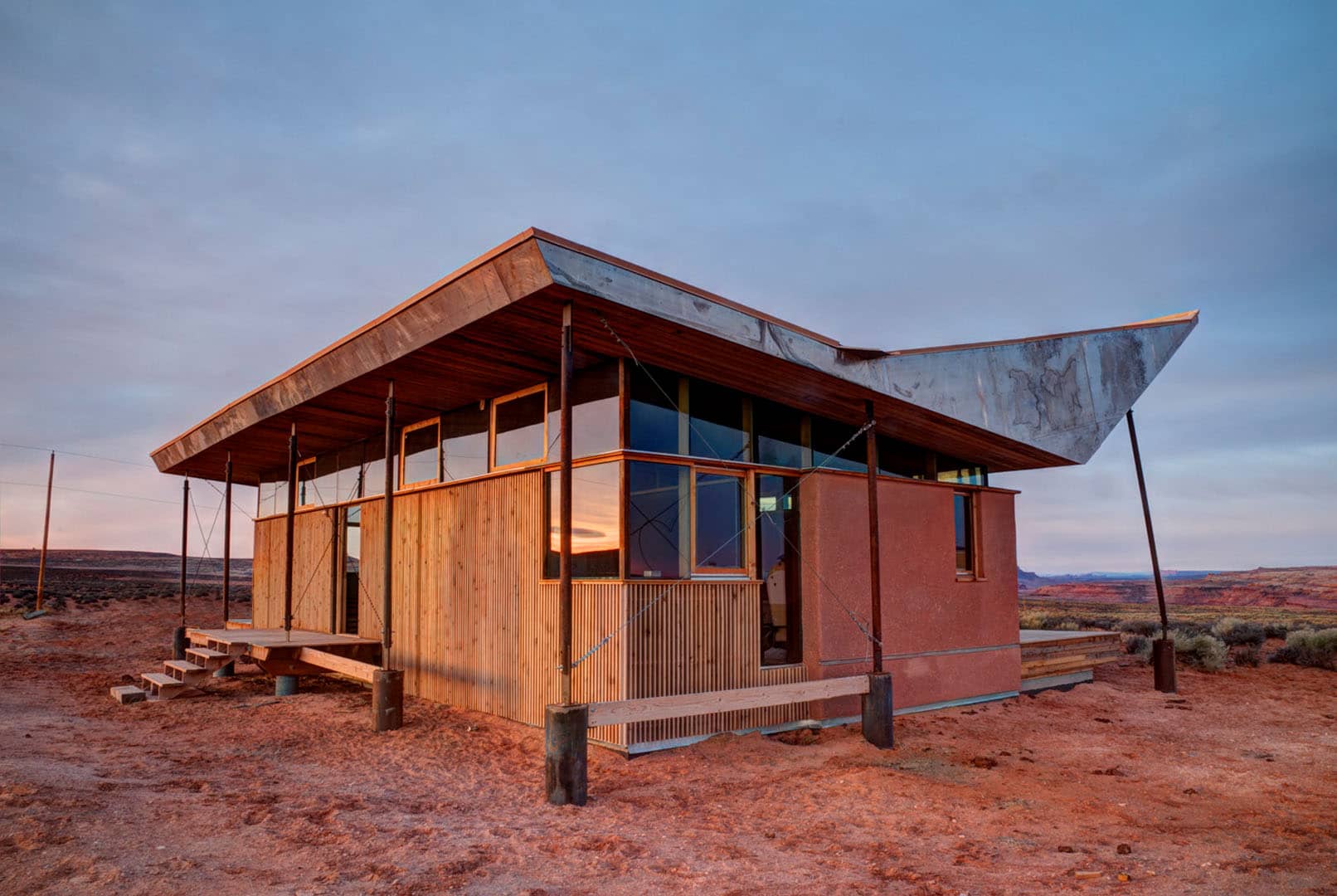 Exterior desert shot of building project