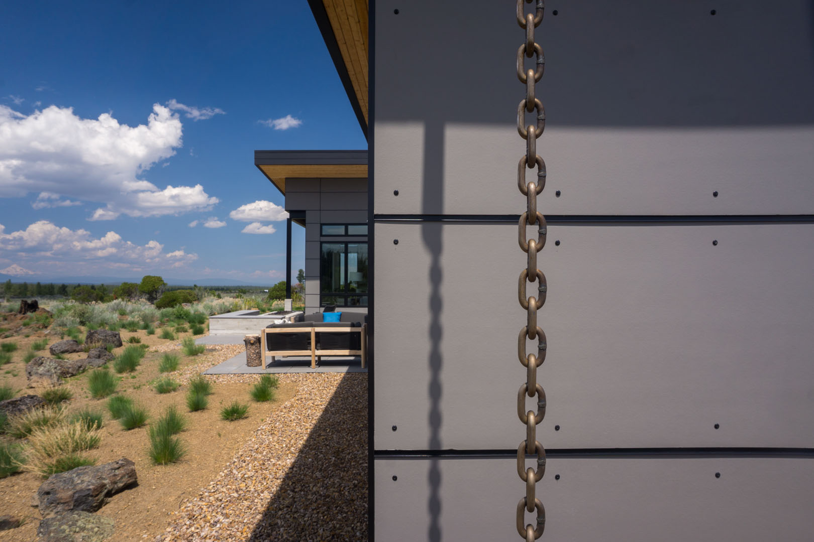 Modern touches on custom design for residential home in Bend